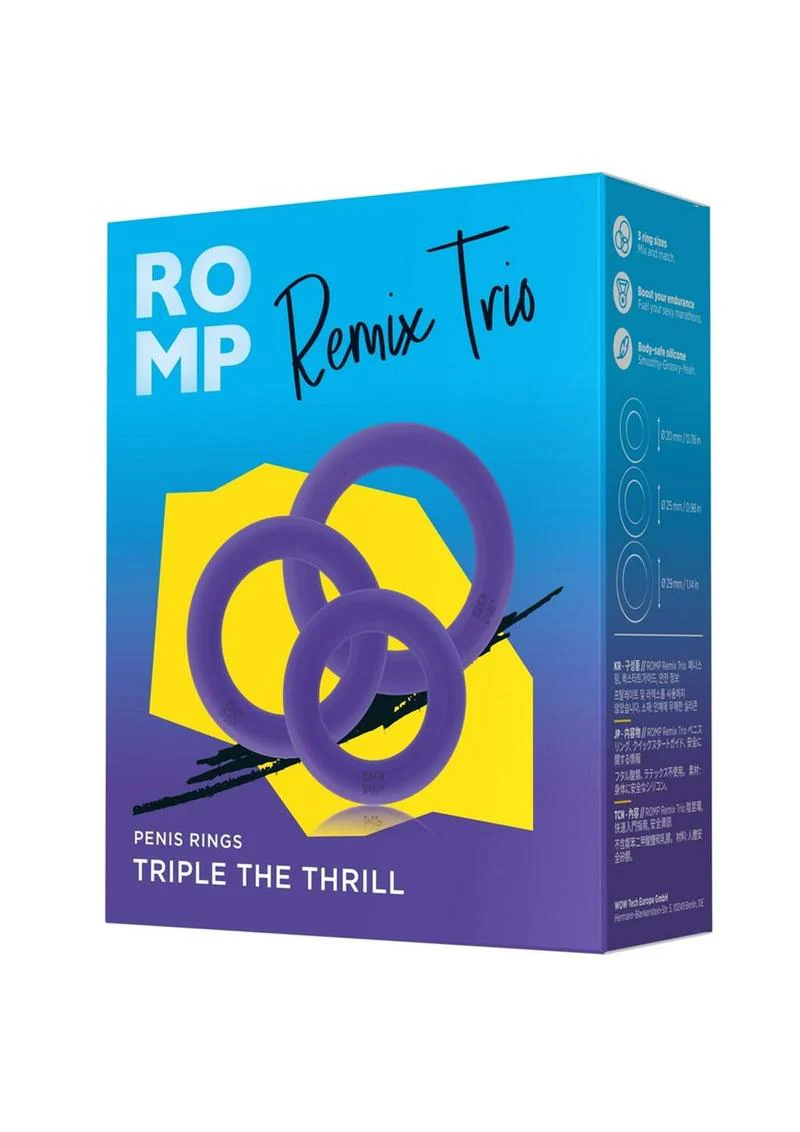Romp Remix Trio Silicone Cock Rings - Image 2