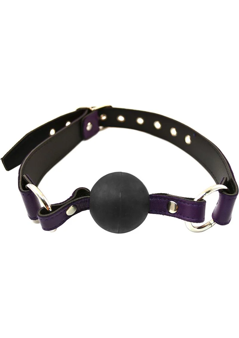 Rouge Leather Adjustable Ball Gag - Image 3