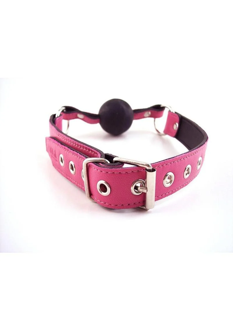 Rouge Leather Adjustable Ball Gag - Image 6