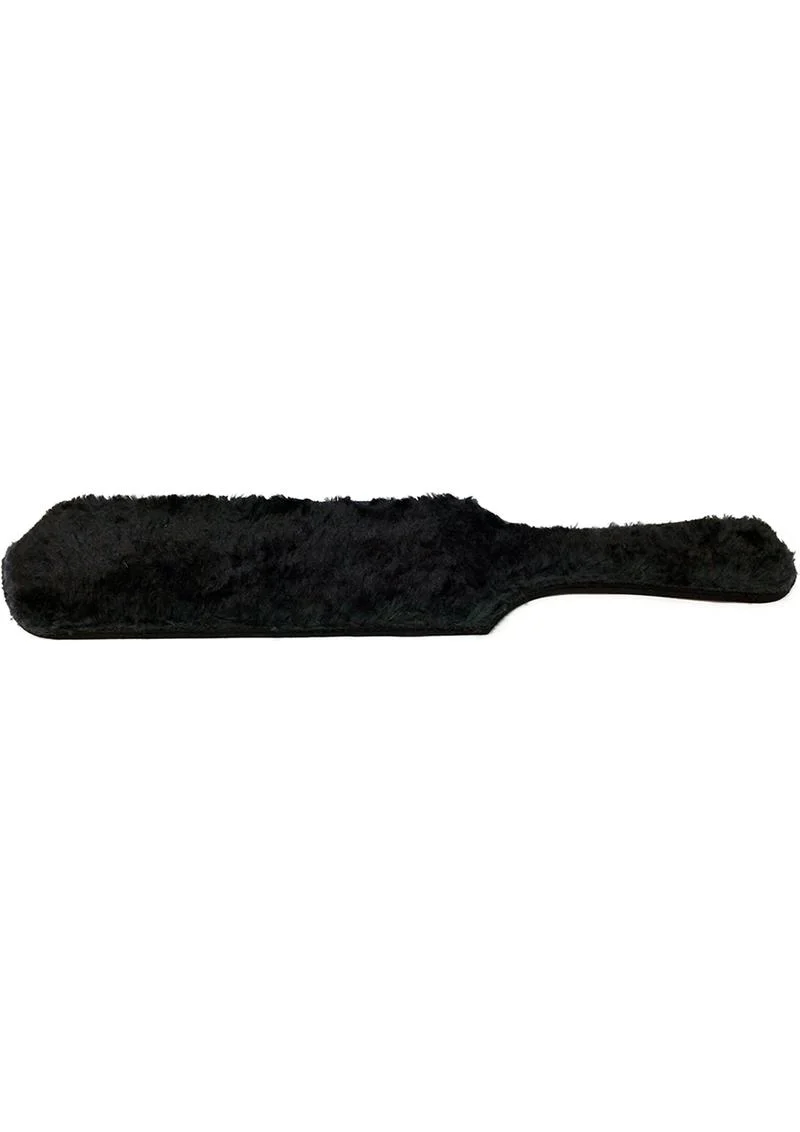 Rouge Leather Paddle with Faux Fur