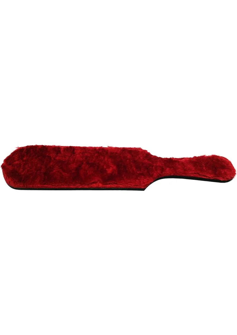 Rouge Leather Paddle with Faux Fur - Image 3