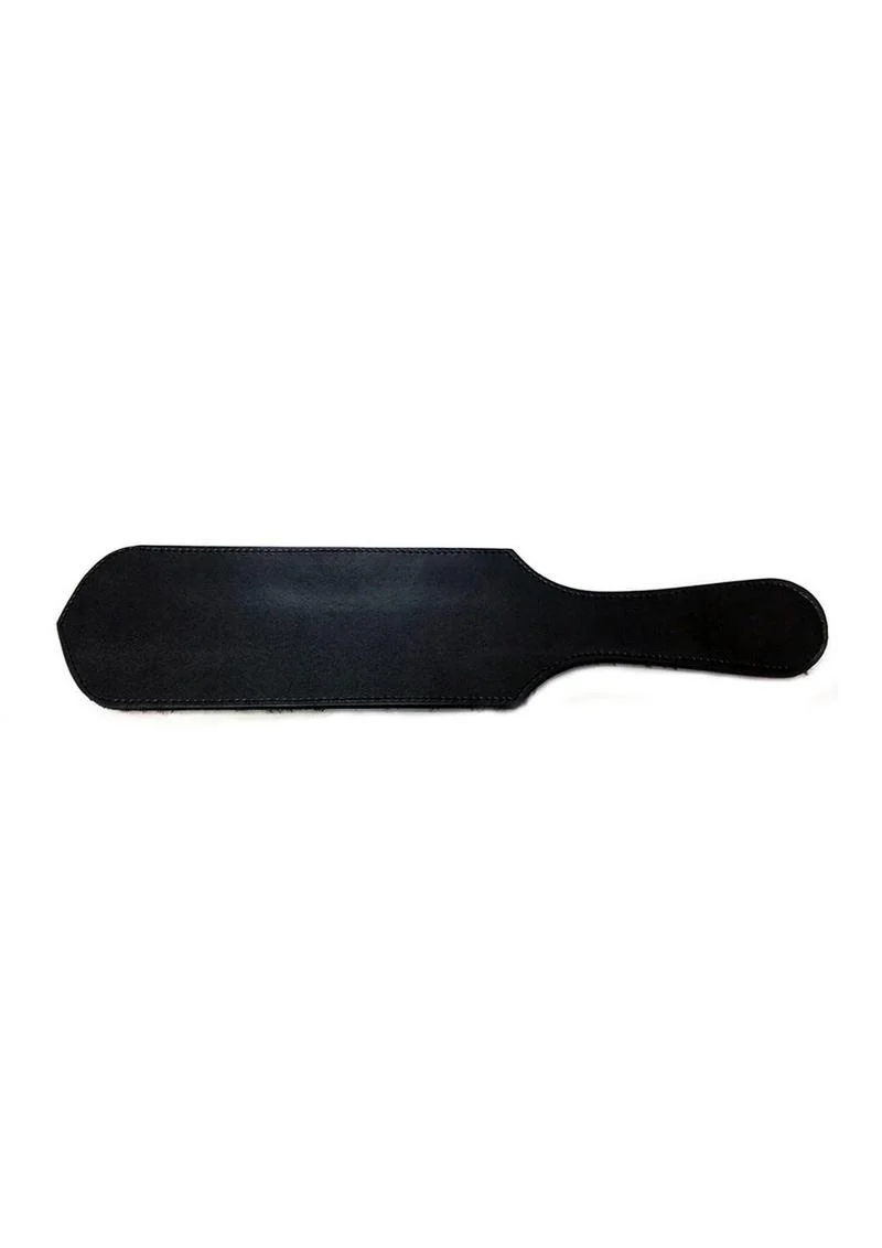 Rouge Leather Paddle with Faux Fur - Image 4