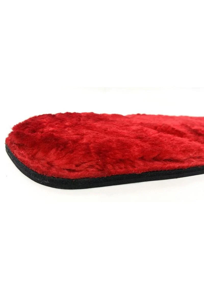 Rouge Leather Paddle with Faux Fur - Image 6