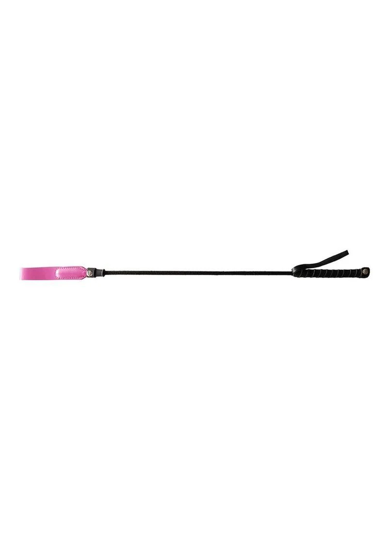 Rouge Leather Riding Crop with Slim Tip - Image 4