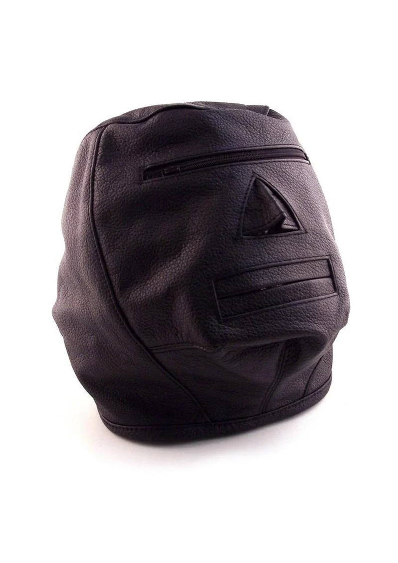 Rouge Leather Zip Eye Mask - Image 2