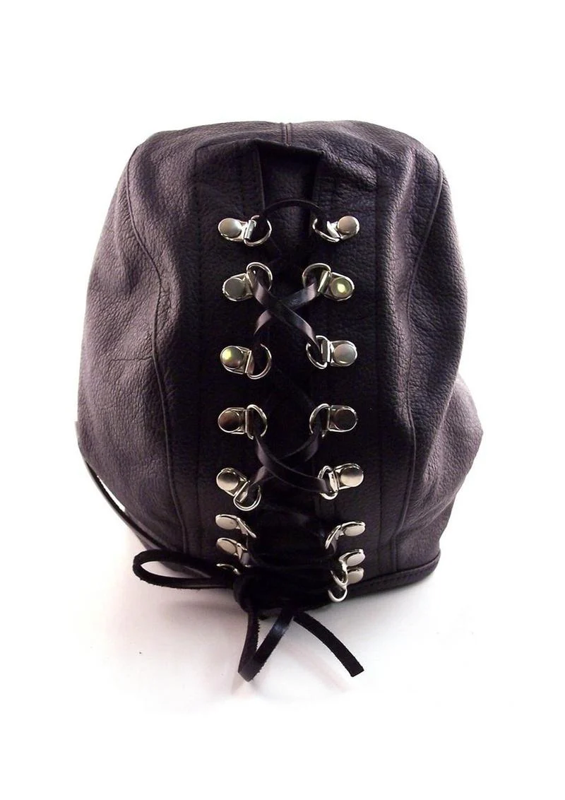 Rouge Leather Zip Eye Mask - Image 3