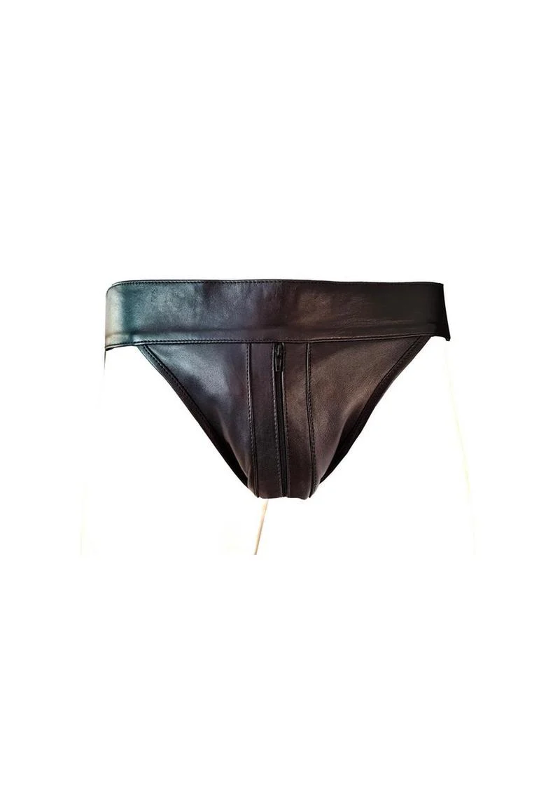 Rouge Leather Zip Jocks - Image 7
