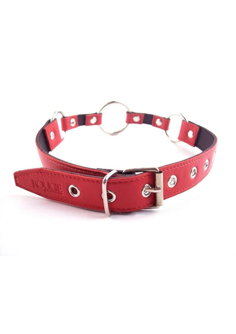 Rouge O Ring Leather Adjustable Mouth Gag - Image 4