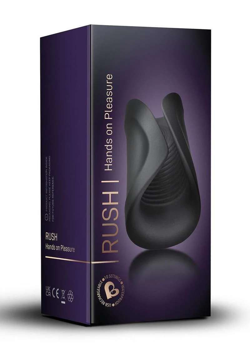 Rush Silicone Vibrating Textured Masturbator - Image 2