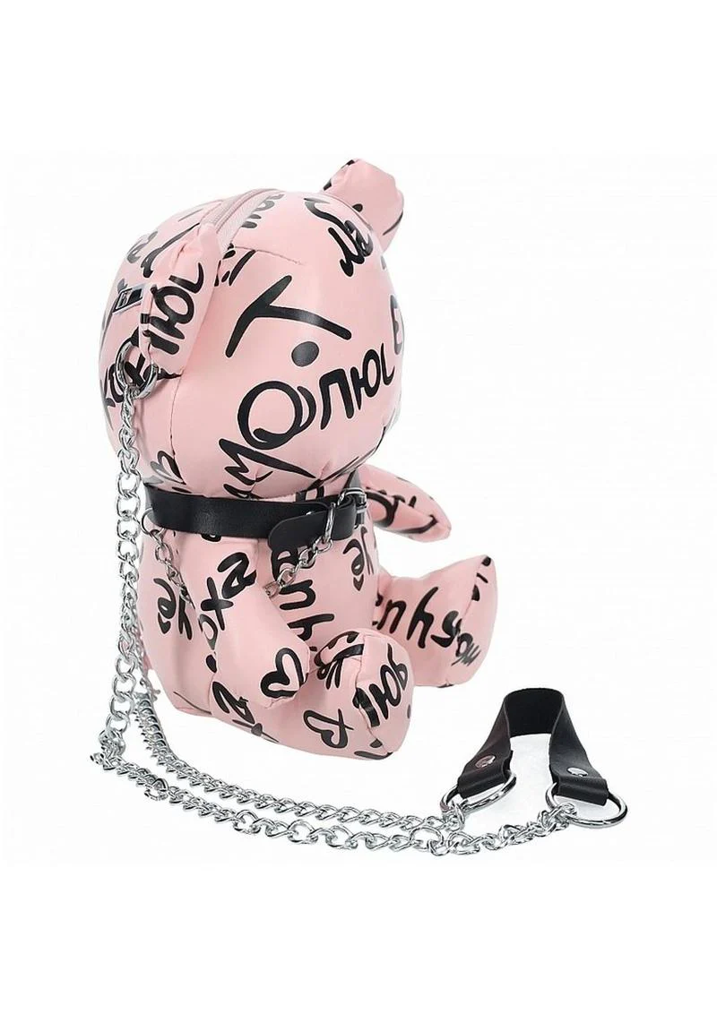 S-Line Bear Bag Pleather Writing