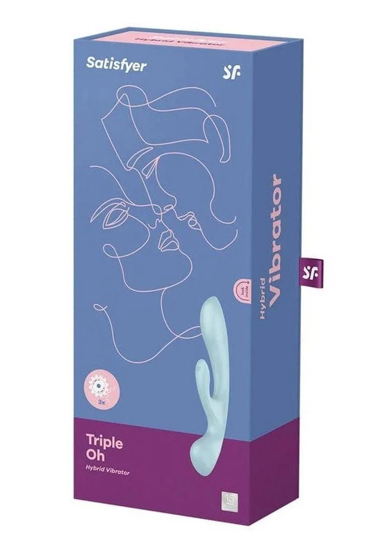 Satisfyer Triple Oh Rechargeable Silicone Dual Stimulating Vibrator - Image 6