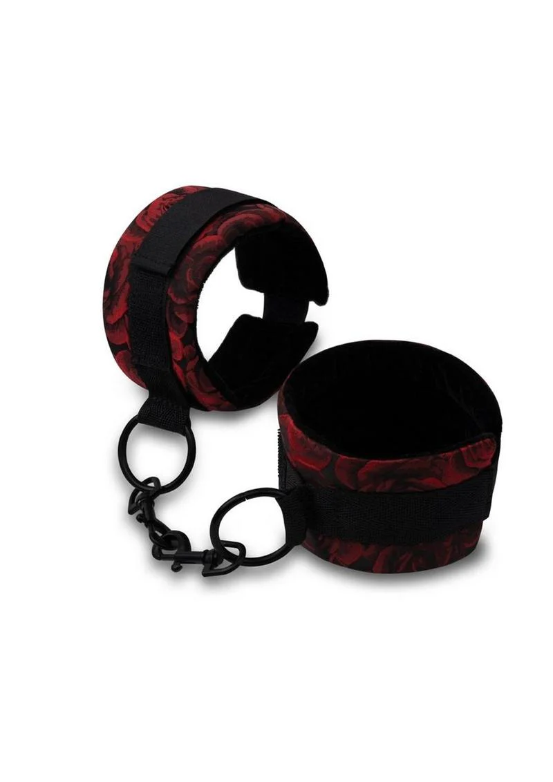 Secret Kisses Rosegasm Cuffs with Satin Blindfold - Image 3