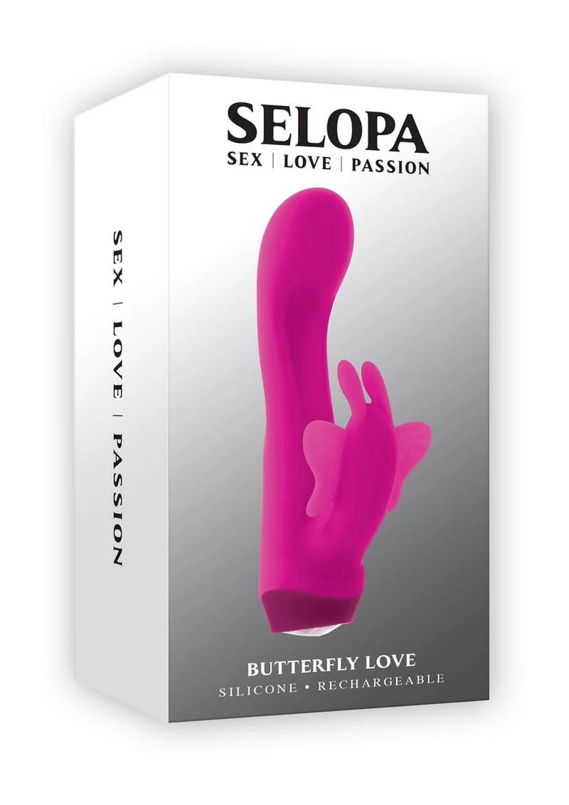 Selopa Butterfly Love Rechargeable Silicone Dual Vibrator - Image 2