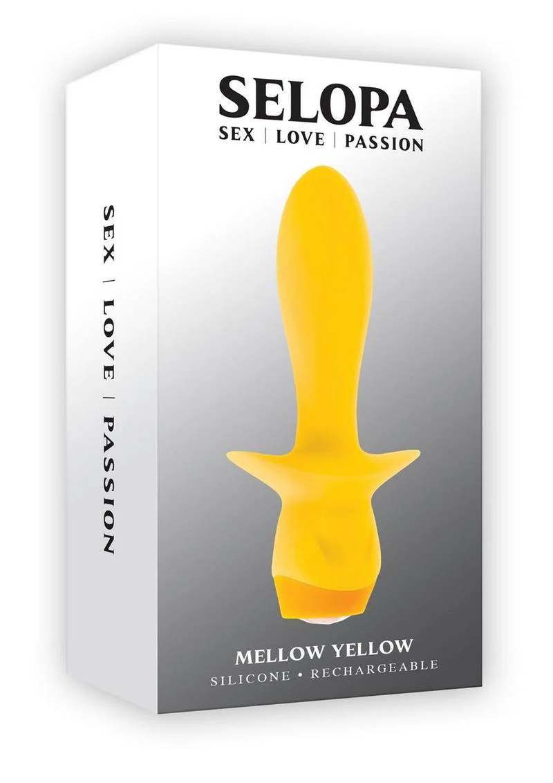 Selopa Mellow Yellow Rechargeable Silicone Vibrating Plug - Image 2