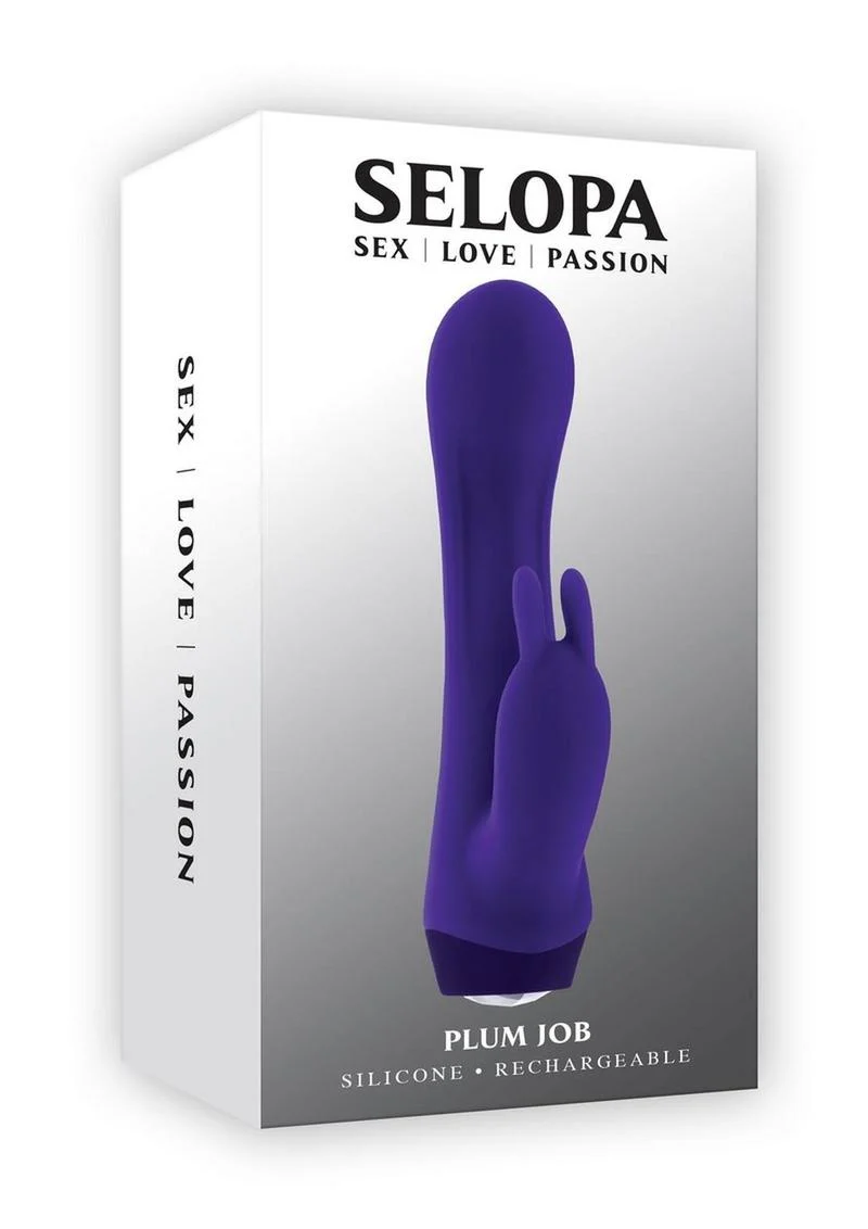 Selopa Plum Job Rechargeable Silicone Rabbit Vibrator - Image 2