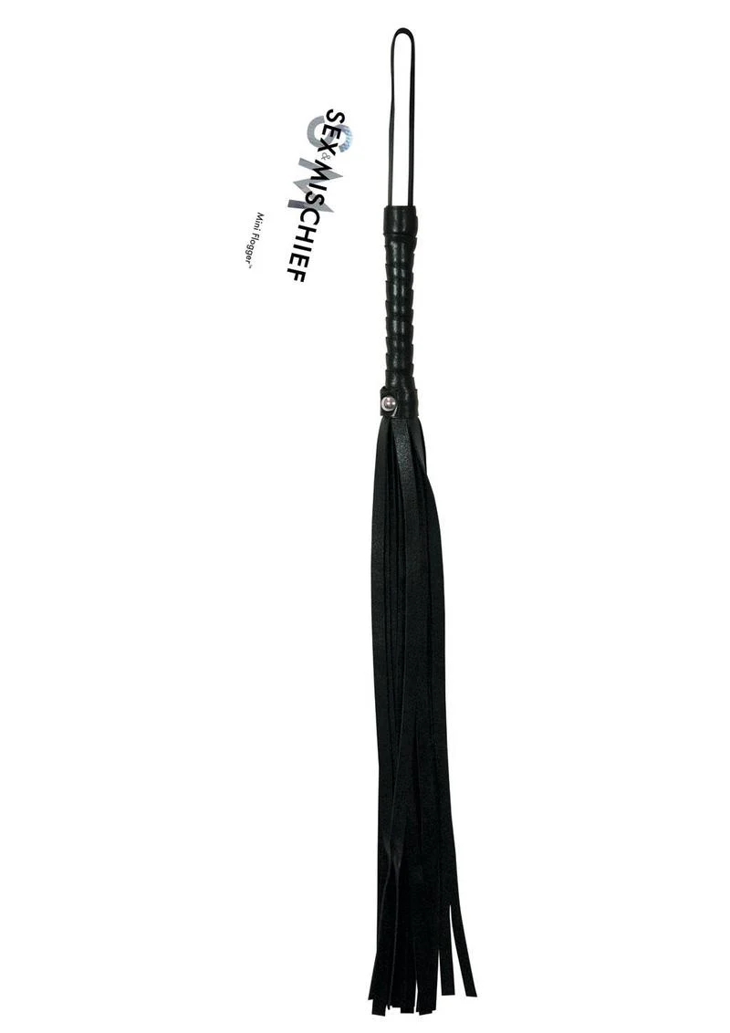 Sex and Mischief Mini Faux Leather Flogger - Image 2
