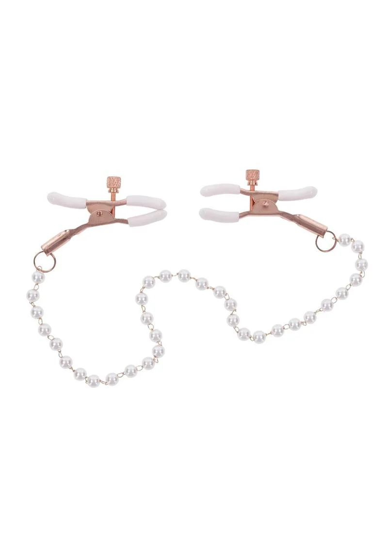 Sex and Mischief Peaches 'N Creame Pearl Nipple Clamps - Image 3