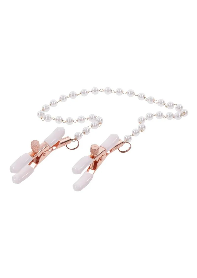 Sex and Mischief Peaches 'N Creame Pearl Nipple Clamps - Image 4