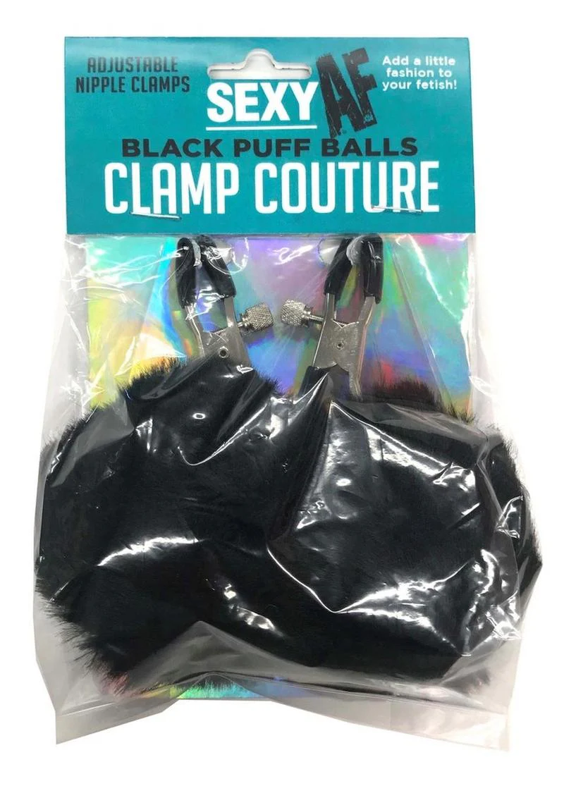 Sexy AF Nipple Clamps Puff Balls - Image 3