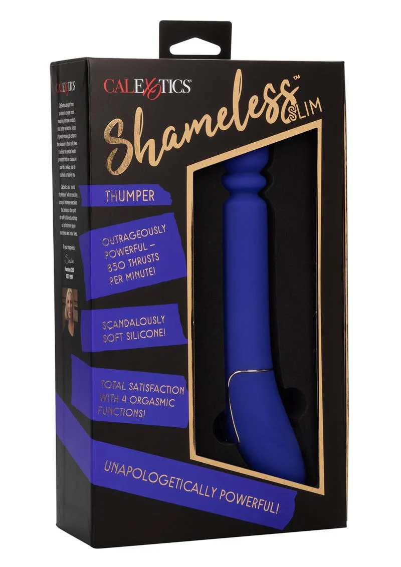 Shameless Slim Thumper Silicone Rechargeable Thrusting Vibrator - Image 2