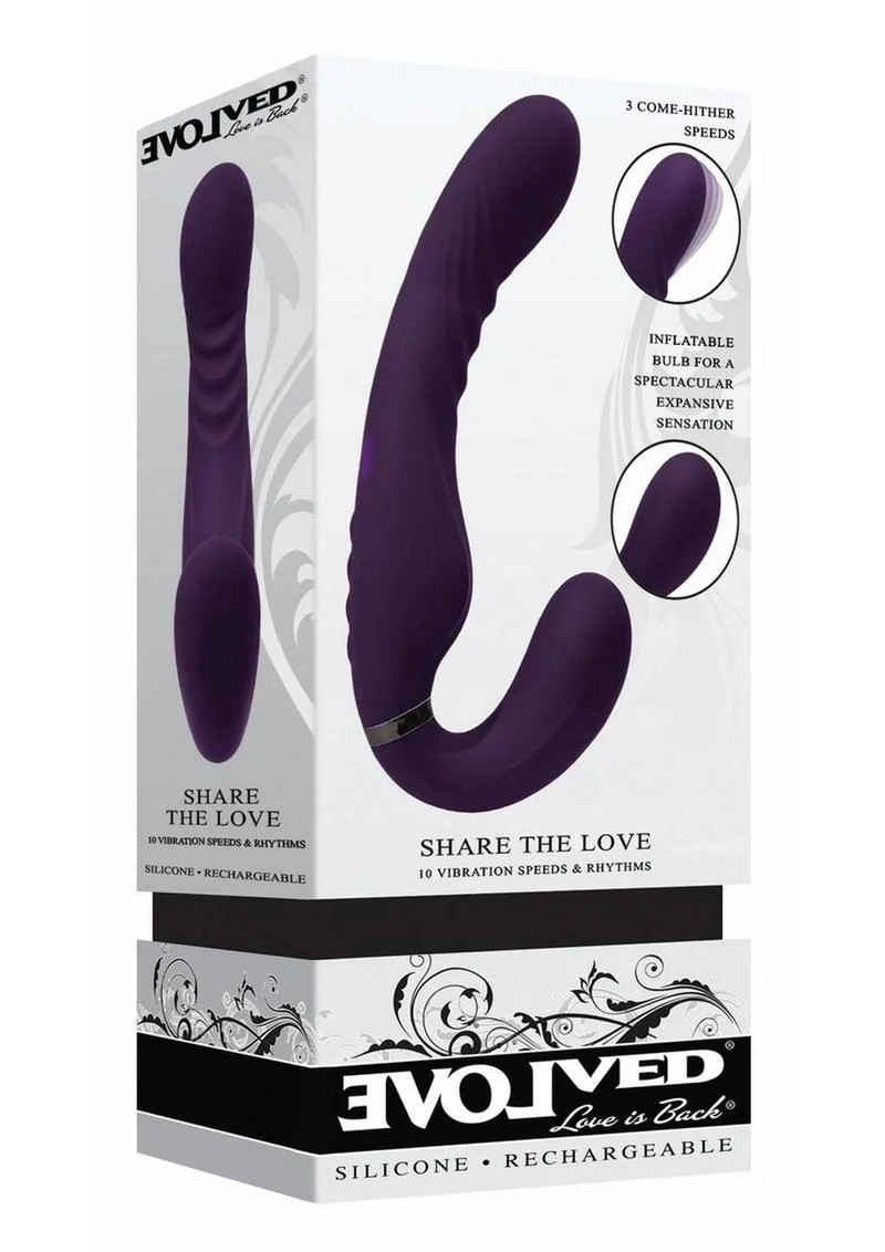 Share The Love Rechargeable Silicone Dual Vibrator - Image 2