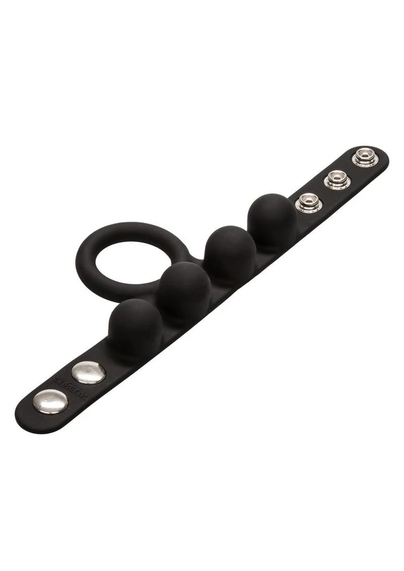 Silicone Medium Weighted C-Ring Ball Stretcher Cock Ring - Image 4