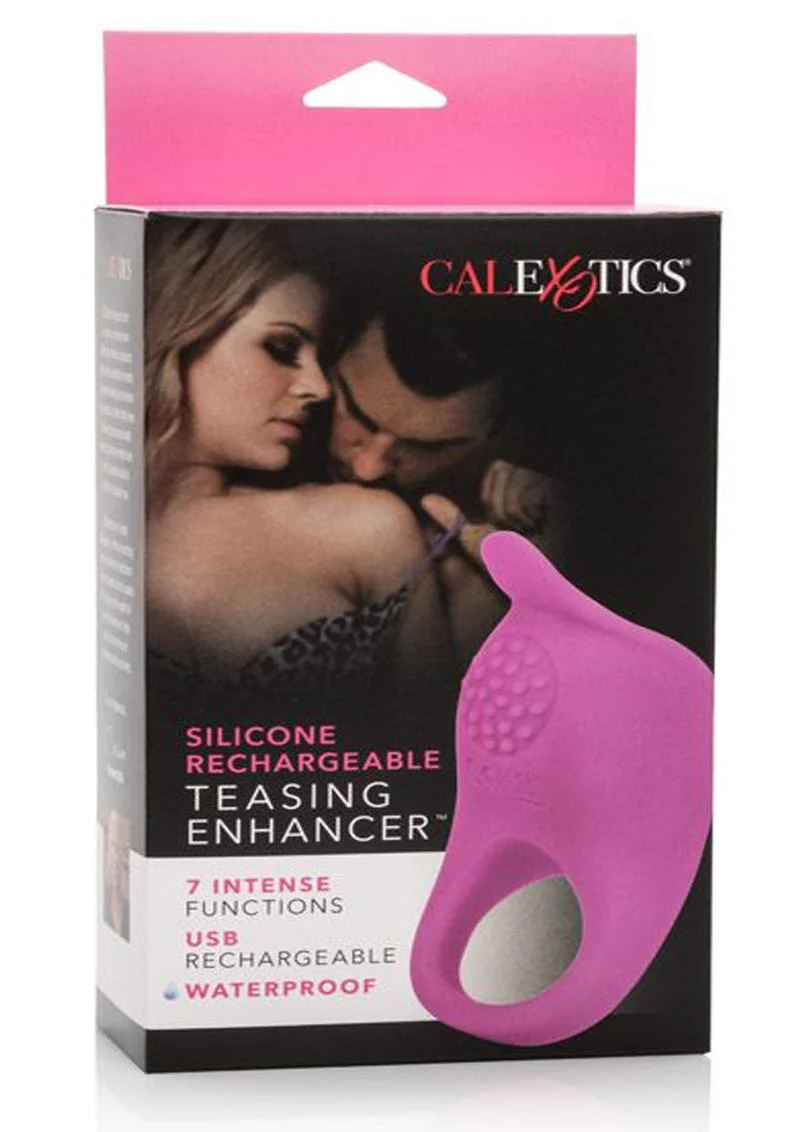 Silicone Rechargeable Teasing Enhancer Cockring Waterproof - Image 2