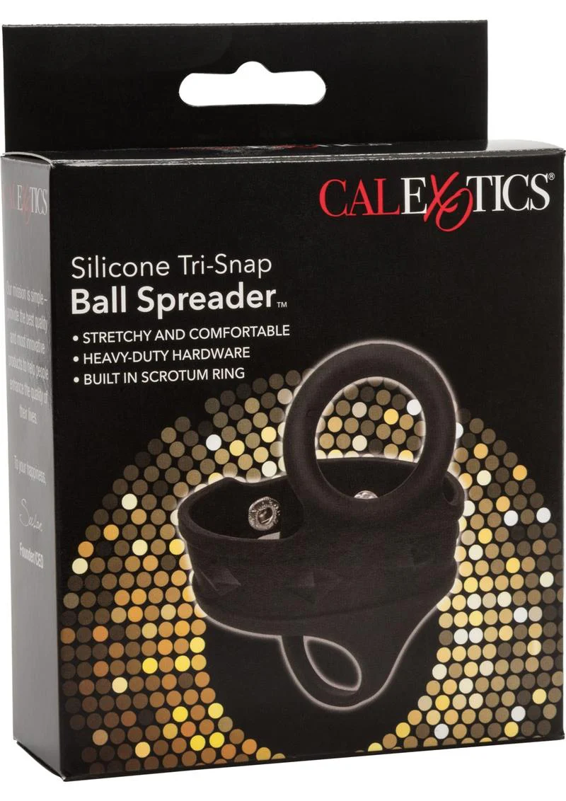Silicone Tri-Snap Ball Spreader Cock Ring - Image 2