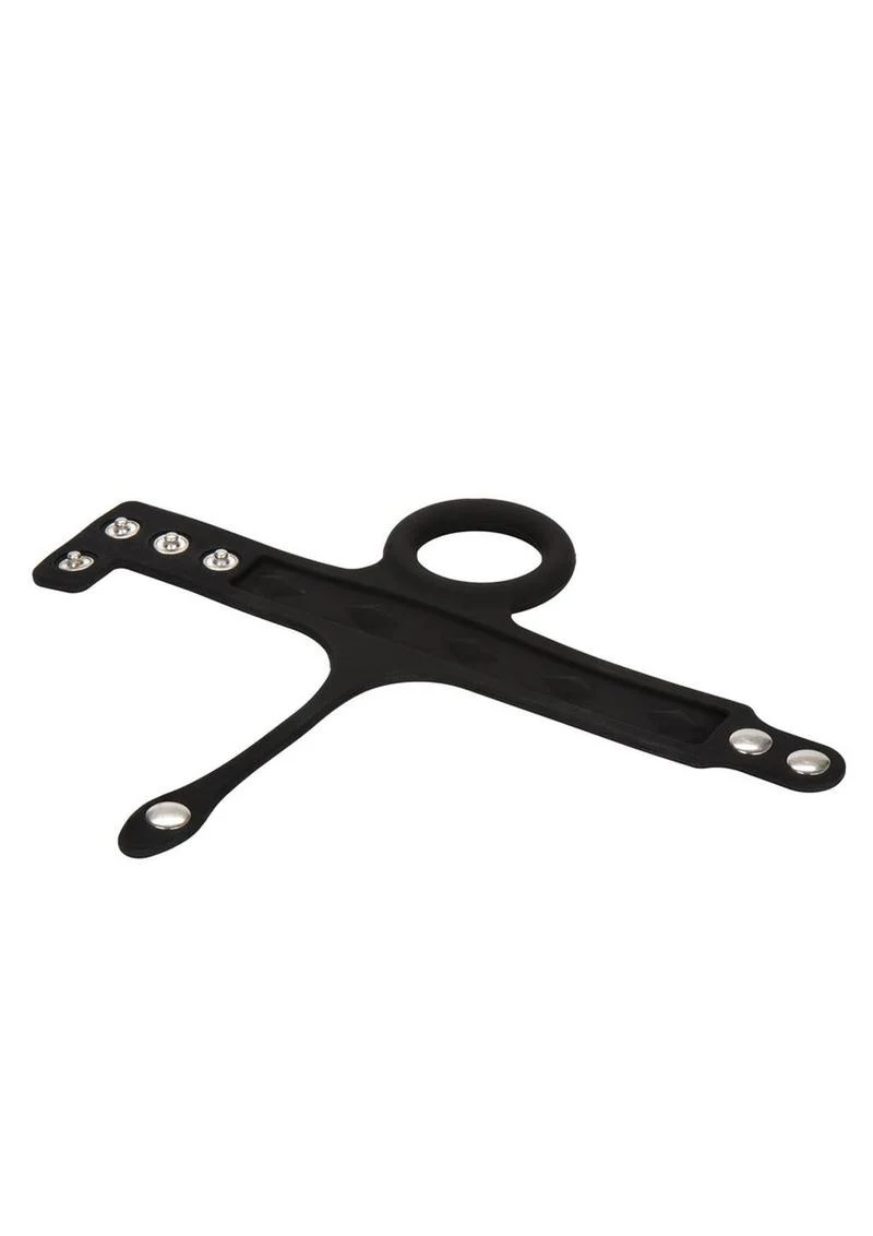 Silicone Tri-Snap Ball Spreader Cock Ring - Image 3
