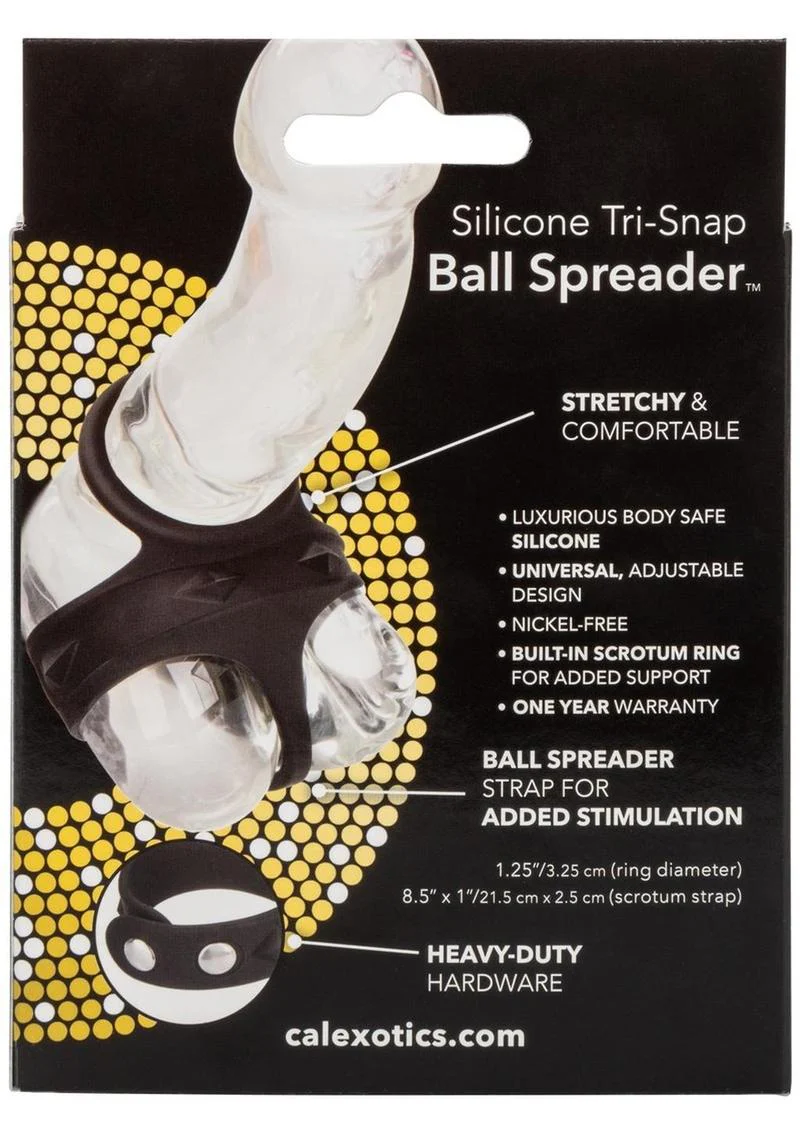 Silicone Tri-Snap Ball Spreader Cock Ring - Image 4