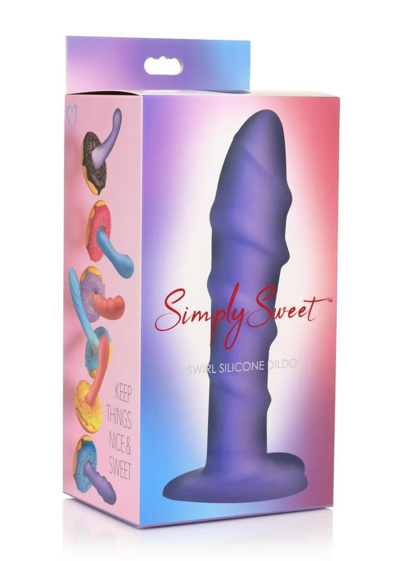 Simply Sweet Swirl Silicone Dildo - Image 2