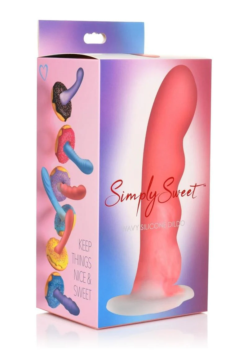 Simply Sweet Wavy Silicone Dildo - Image 2