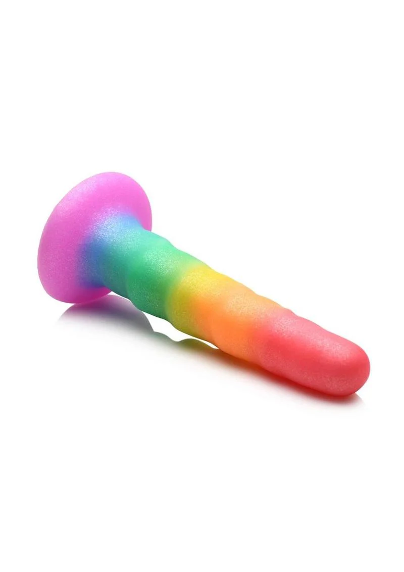 Simply Sweet Zigzag Silicone Rainbow Dildo - Image 3