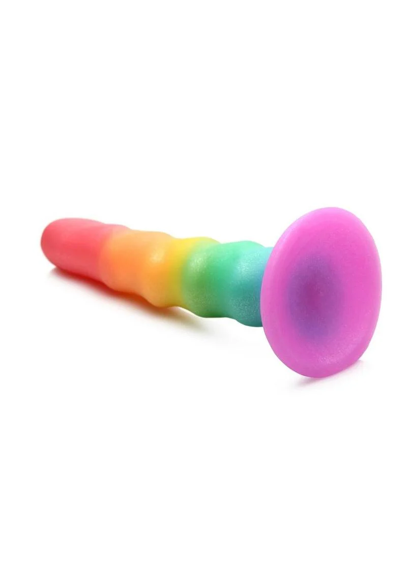 Simply Sweet Zigzag Silicone Rainbow Dildo - Image 4