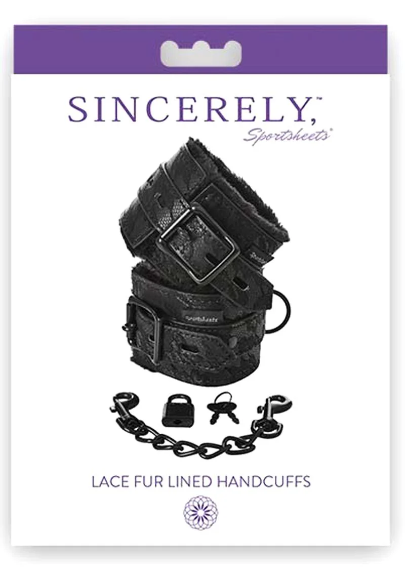 Sincerely Lace Fur Lined Handcuffs - Image 2