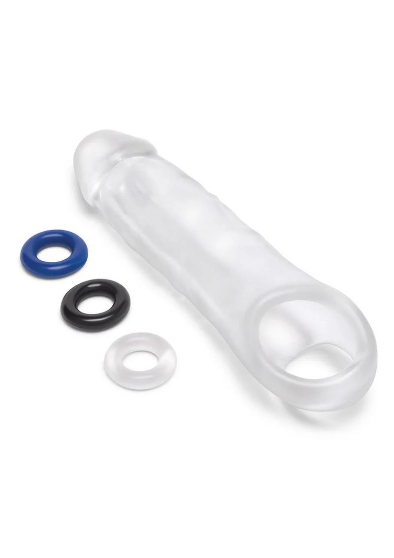 Size Up Girthy Clear View Penis Extender with Ball Loop - Image 3