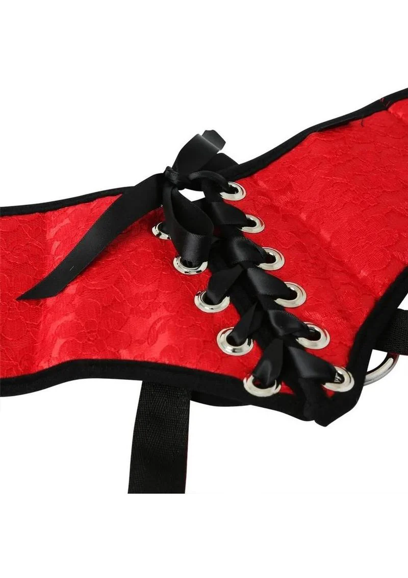 Sportsheet Curvy Collection Sunset Lace Corsette Adjustable Strap-On - Image 4