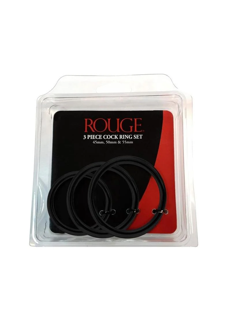 Stainless Steel 3 Piece Cock Ring Set (45/50