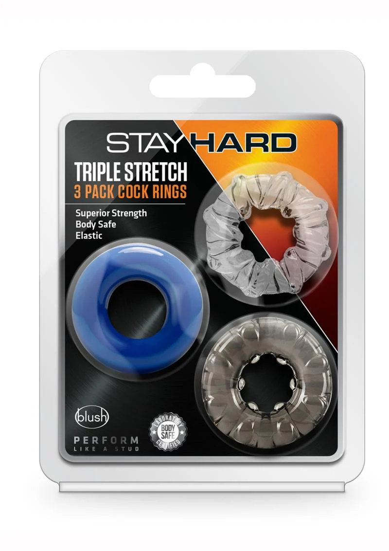 Stay Hard Triple Stretch Cock Rings - Image 2