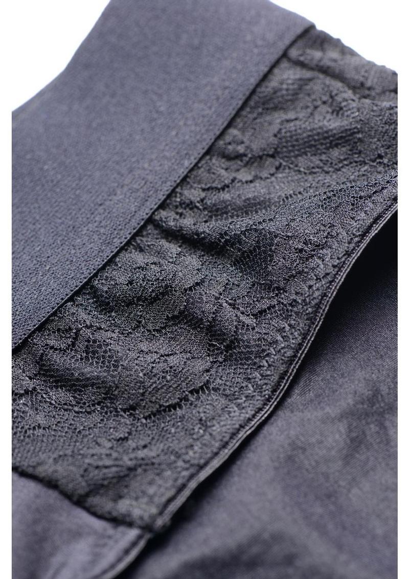 Strap U Lace Envy Black Crotchless Panty Harness - S/M - Image 4
