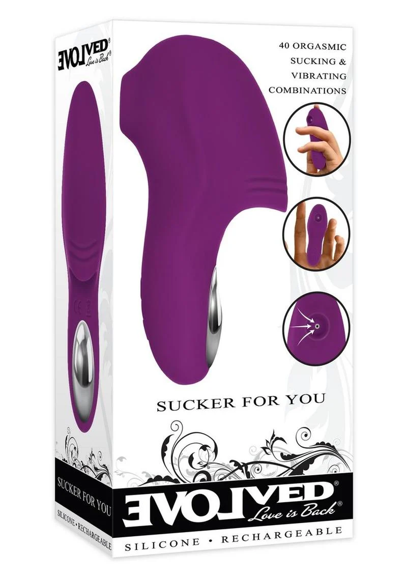 Sucker For You Silicone Rechargeable Clitoral Stimulator - Image 2