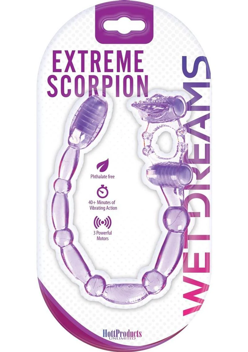 Super Xtreme Vibrating Scorpion Silicone Cock Ring Waterproof - Image 2