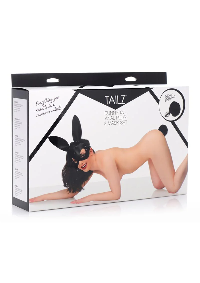 Tailz Bunny Tail Anal Plug and Mask - Image 2