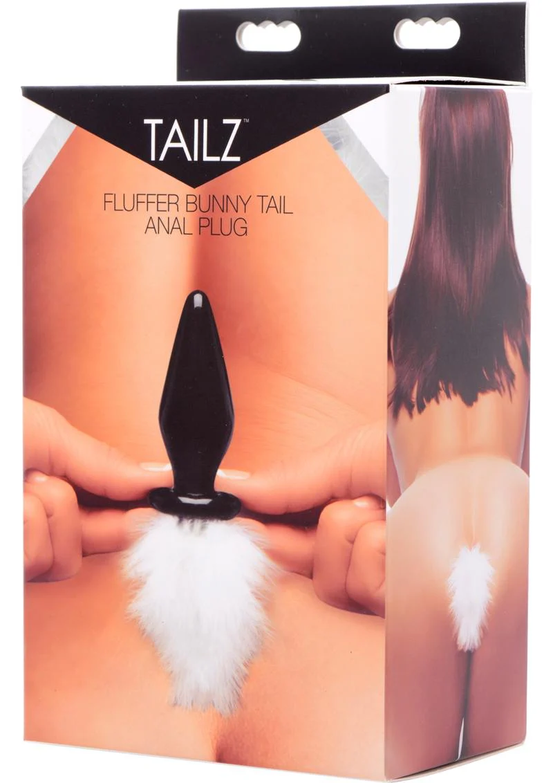 Tailz Fluffer Bunny Tail Glass Anal Plug - Image 2