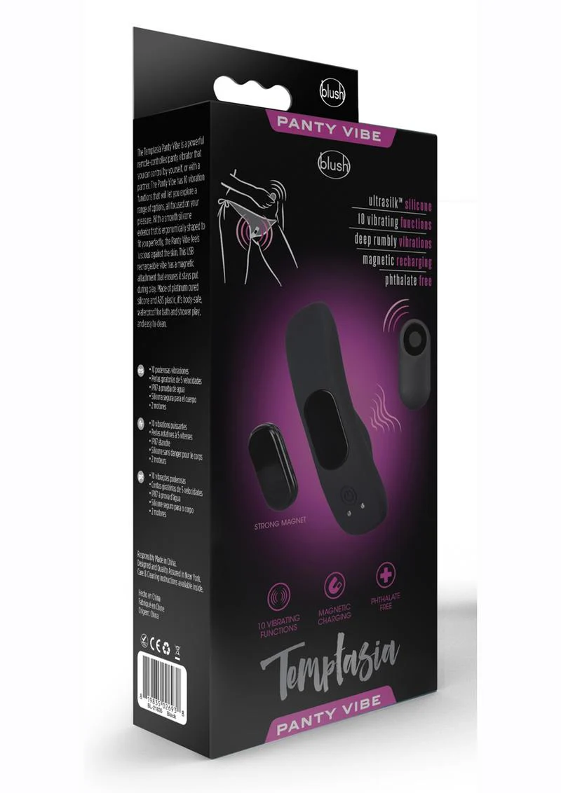 Temptasia Remote Control Silicone Rechargeable Panty Vibrator - Image 2