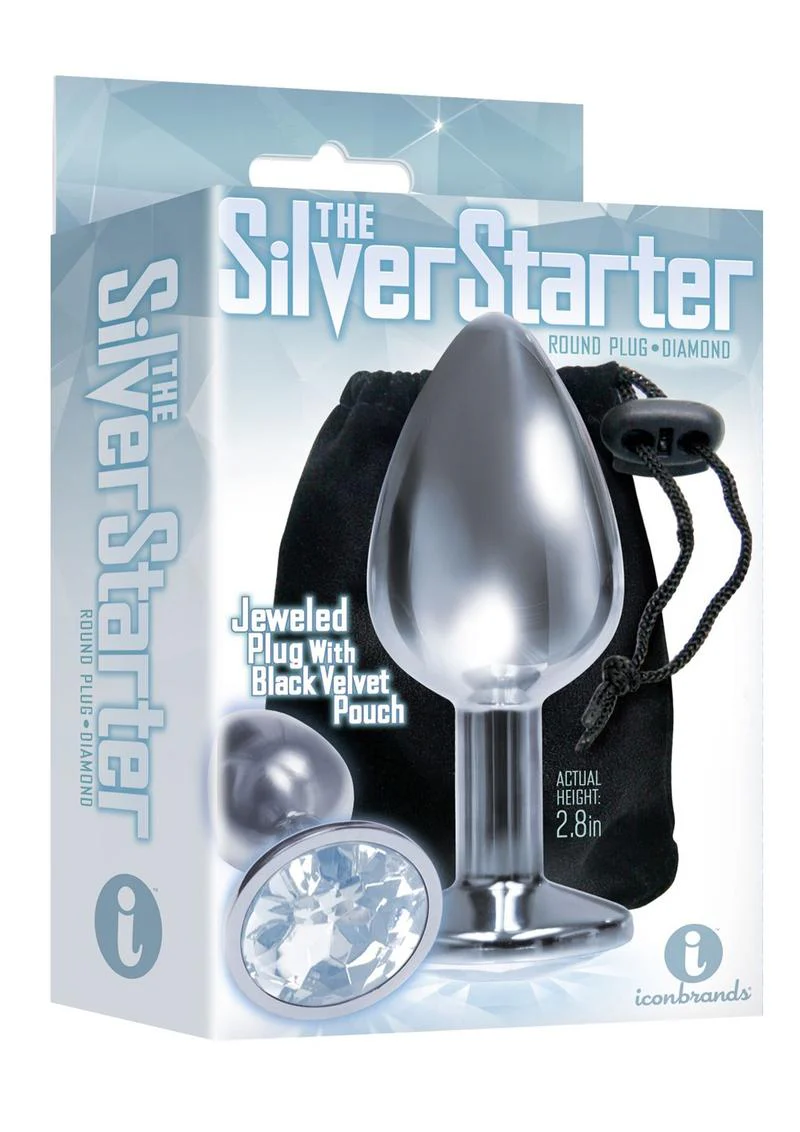 The 9's - The Silver Starter Bejeweled Stainless Steel Plug - Image 4