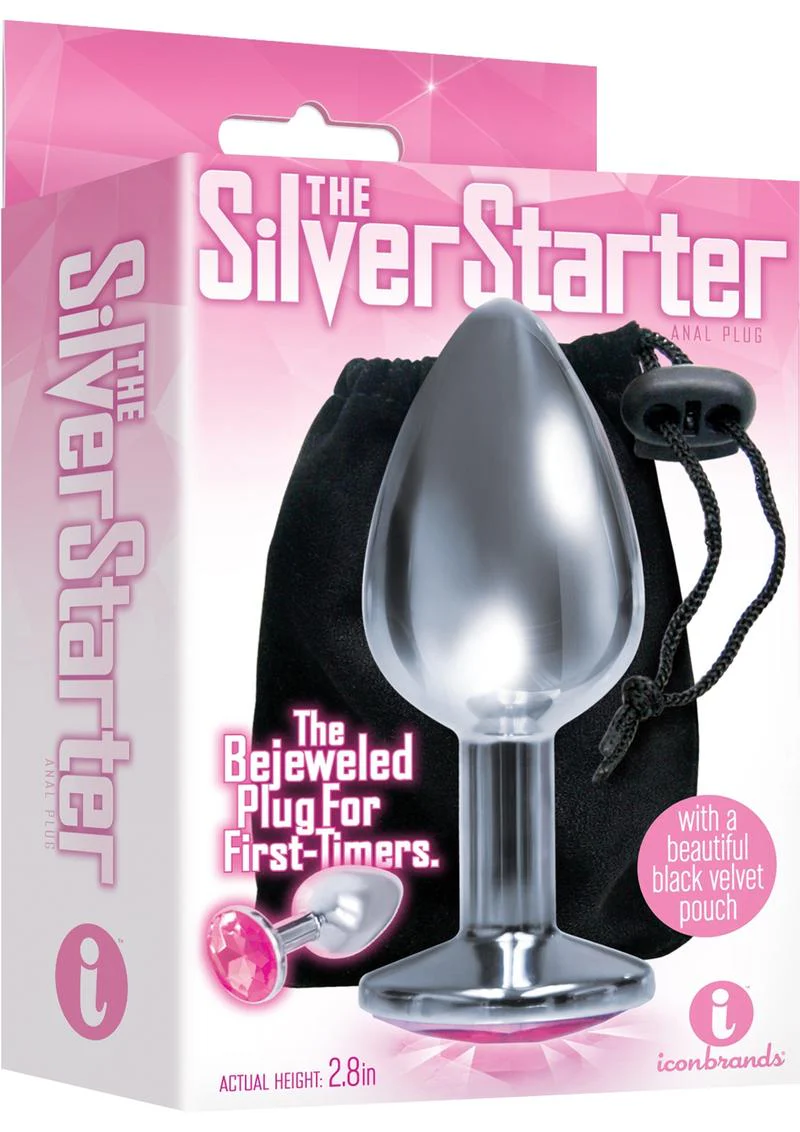 The 9's - The Silver Starter Bejeweled Stainless Steel Plug - Image 5