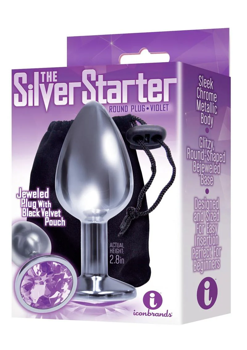 The 9's - The Silver Starter Bejeweled Stainless Steel Plug - Image 6