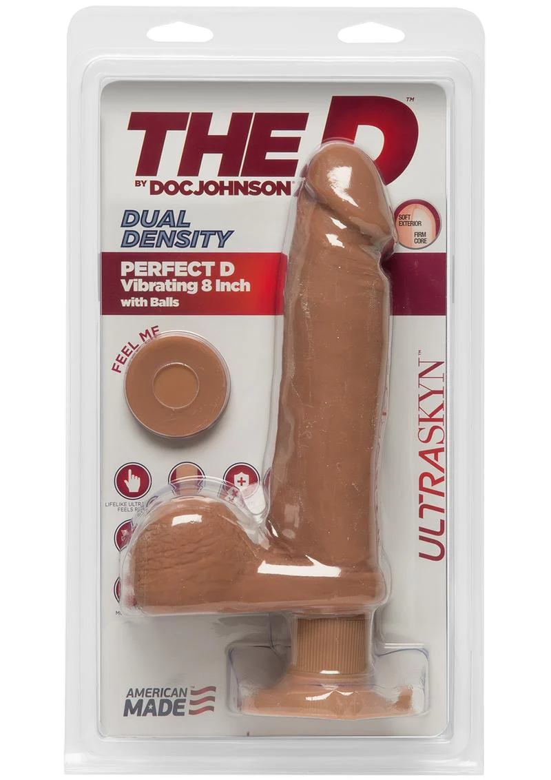 The D Perfect D Ultraskyn Vibrating Dildo with Balls - Image 7