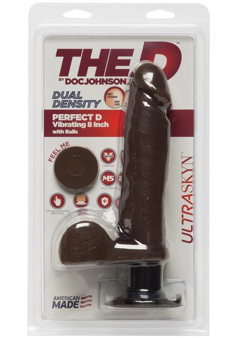 The D Perfect D Ultraskyn Vibrating Dildo with Balls - Image 8